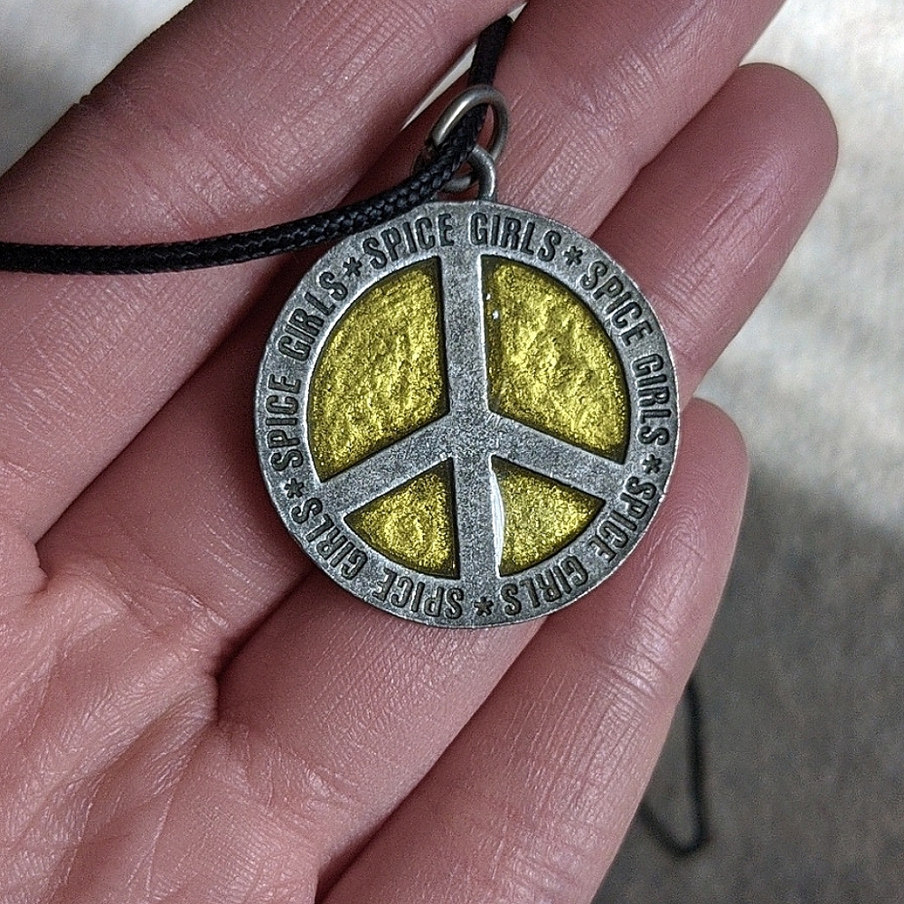 1998 Spice Girl peace sign necklace